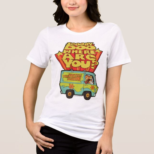 Scooby-Doo | "Wo sind Sie?" Retro Cartoon Van Tri-Blend Shirt (Vorderseite)