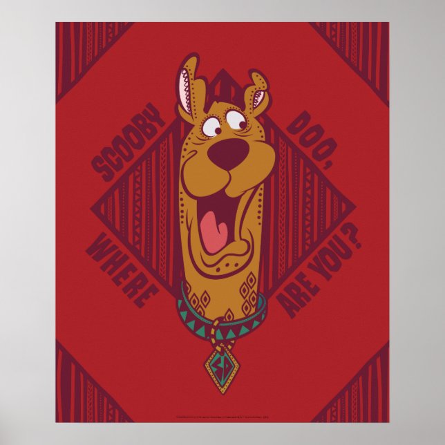 Scooby-Doo Wo sind Sie Tribal Graphic Poster (Vorne)