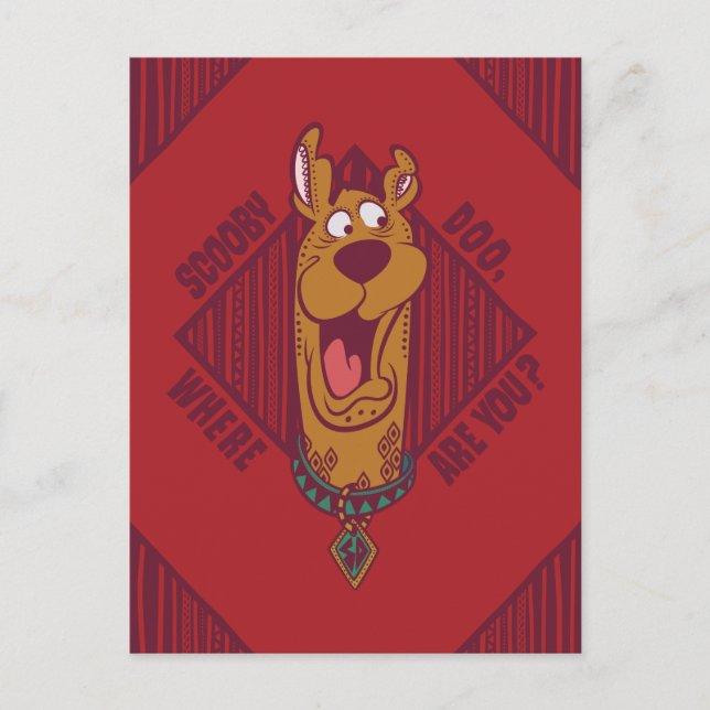 Scooby-Doo Wo sind Sie Tribal Graphic Postkarte (Vorderseite)
