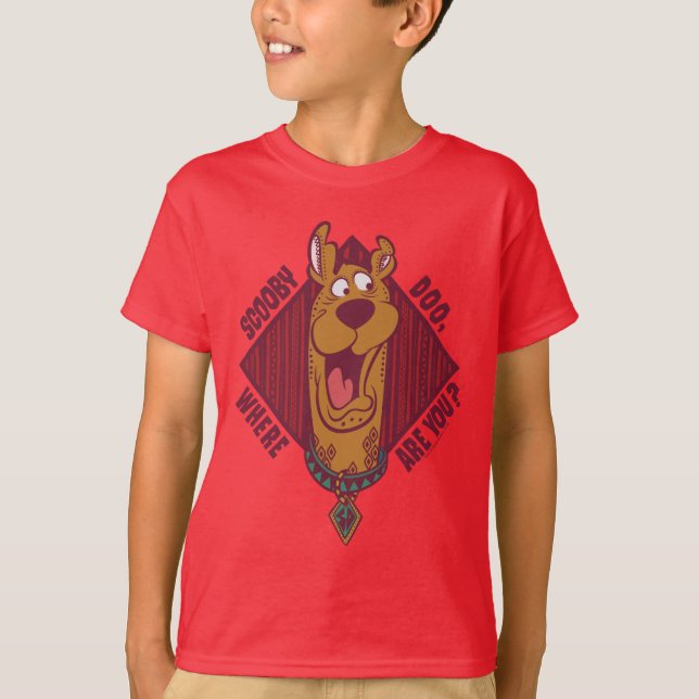 Scooby-Doo Wo sind Sie Tribal Graphic T-Shirt (Vorderseite)