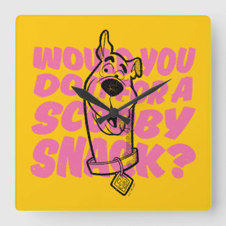 Scooby-Doo |Würden Sie es für einen Scooby-Imbiss Quadratische Wanduhr