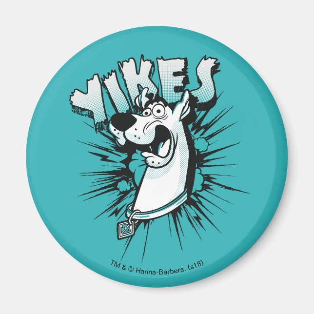 Scooby-Doo "Yikes!" Halftone Graphic Magnet (Vorne)
