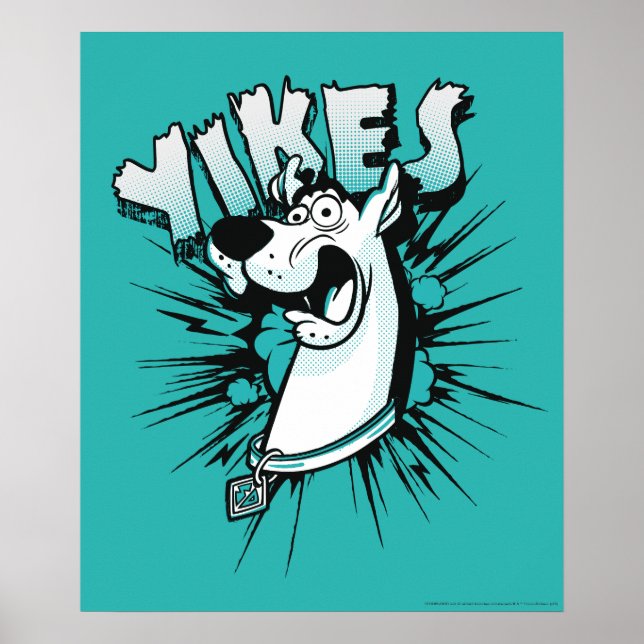 Scooby-Doo "Yikes!" Halftone Graphic Poster (Vorne)