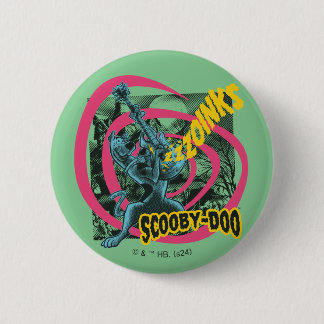 Scooby-Doo Zoinks Punk Guitar Graphic Button