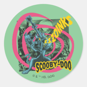 Scooby-Doo Zoinks Punk Guitar Graphic Runder Aufkleber
