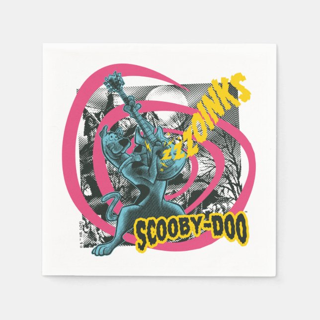 Scooby-Doo Zoinks Punk Guitar Graphic Serviette (Vorderseite)