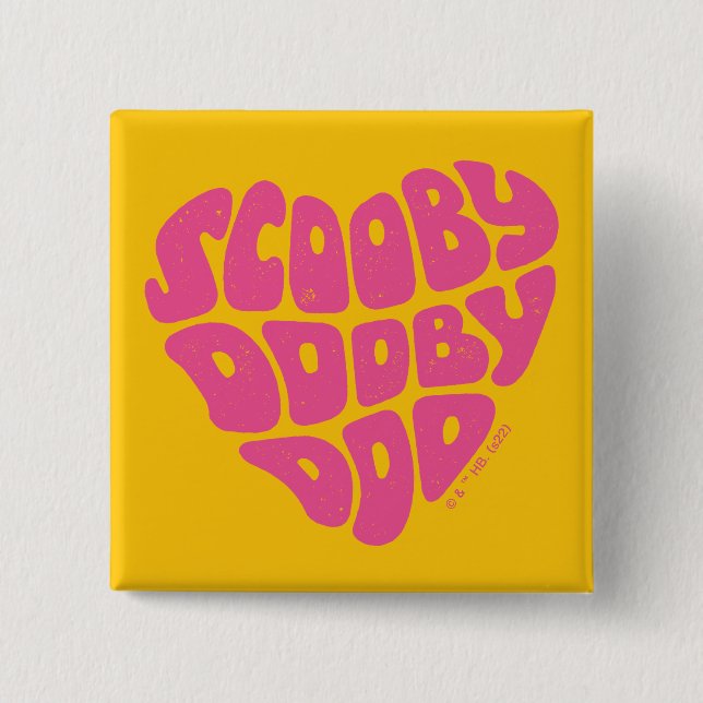 Scooby Dooby Doo Heart Button (Vorderseite)