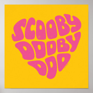 Scooby Dooby Doo Heart Poster