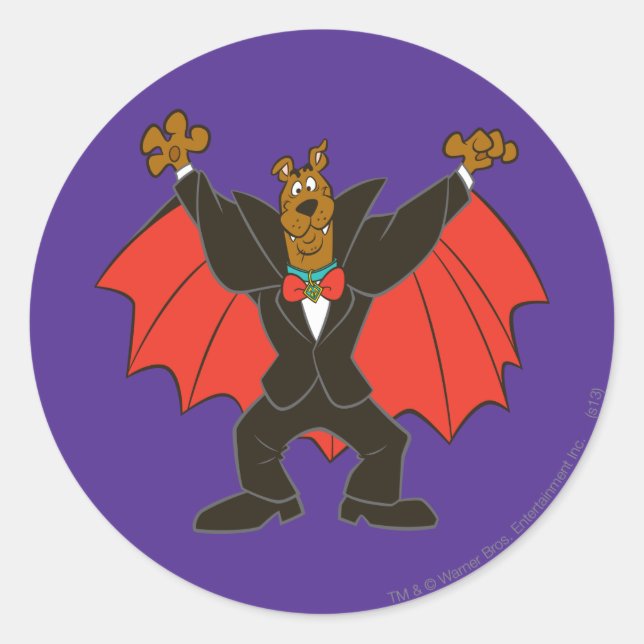 Scooby Dracula Runder Aufkleber (Vorderseite)