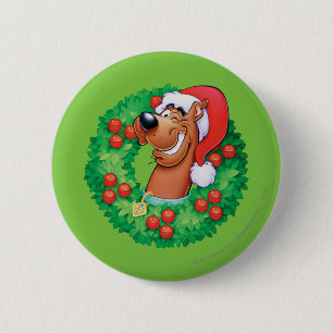 Scooby in Wreath Button