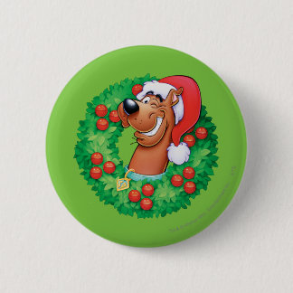 Scooby in Wreath Button