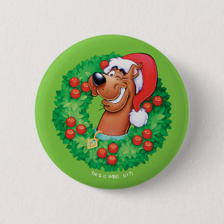 Scooby in Wreath Button