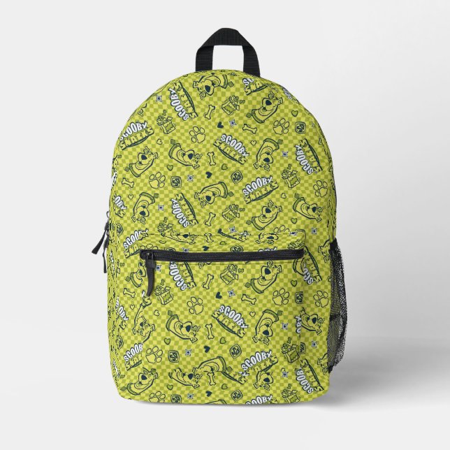 Scooby Snacks Galore Schachbrett Pattern Bedruckter Rucksack (Vorderseite)