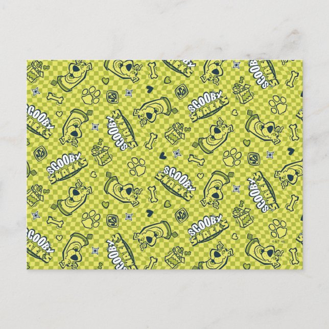 Scooby Snacks Galore Schachbrett Pattern Postkarte (Vorderseite)