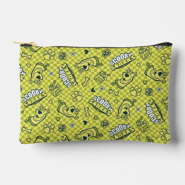Scooby Snacks Galore Schachbrett Pattern Zubehörtasche (Vorderseite)