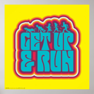 Scooby und die Gang "Get Up & Run" Grafik Poster