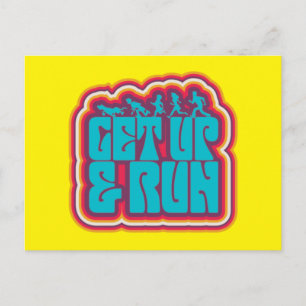 Scooby und die Gang "Get Up & Run" Grafik Postkarte