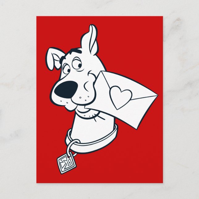 Scooby Valentinstag Feiertagspostkarte (Vorderseite)