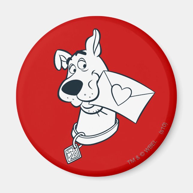 Scooby Valentinstag Magnet (Vorne)