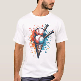 Scoop of Baseball Fun - Lebhafter Eiskrem T-Shirt