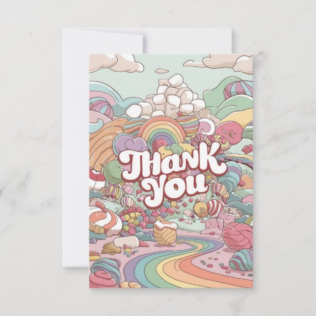 Scoops Magic Candyland danke Karte (Vorderseite)