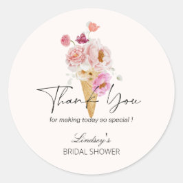 Scoopup Ice Cream Brautparty Vielen Dank Runder Aufkleber