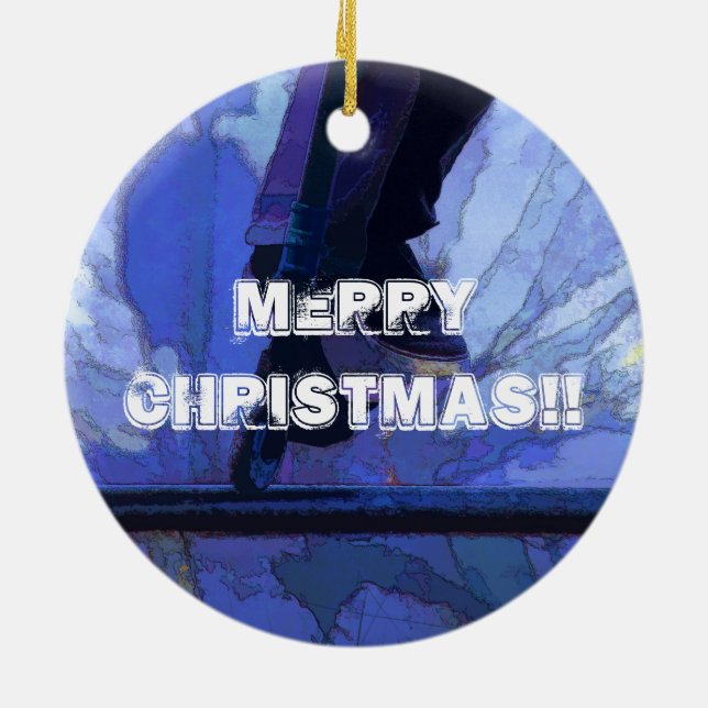 Scoot Booter - Stunt Scooter Artwork Keramik Ornament (Hinten)