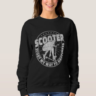 Scoot mein Weg zum Glück Vintag Scooter Elektro Sweatshirt