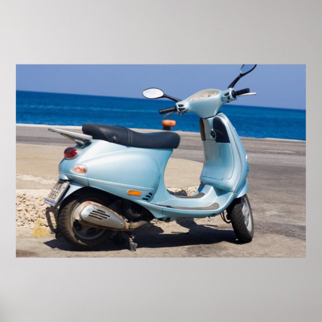Scooter am Strand | Ephesus, Türkei Poster (Vorne)