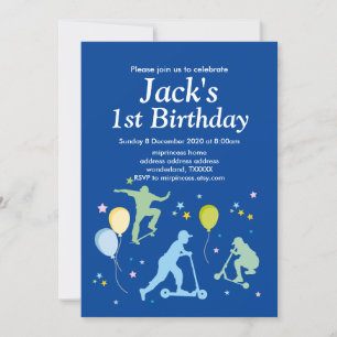 Scooter, Bikes, Skateboards, fahren weiter Einladung