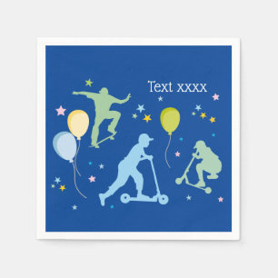 Scooter, Bikes, Skateboards, fahren weiter Serviette