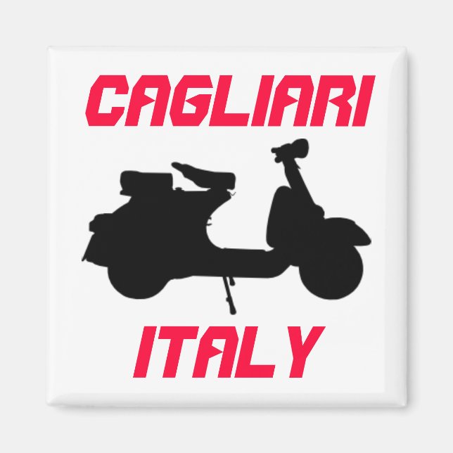 Scooter, Cagliari, Italien Magnet (Vorne)