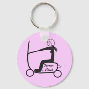 scooter chick keychain schlüsselanhänger