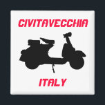Scooter, Civitavecchia, Italien Magnet<br><div class="desc">Spüren Sie mit diesem Magneten das Flair der Civitavecchia!</div>