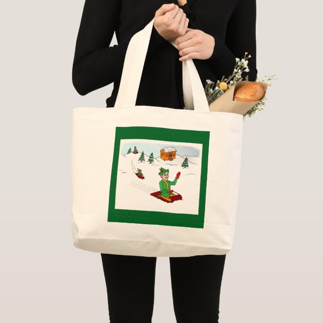 Scooter der Elf Jumbo-Tasche Jumbo Stoffbeutel (Vorderseite (Produkt))