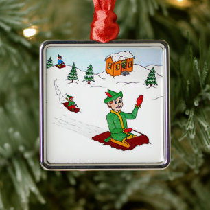 Scooter der Elf-Ornamente Ornament Aus Metall