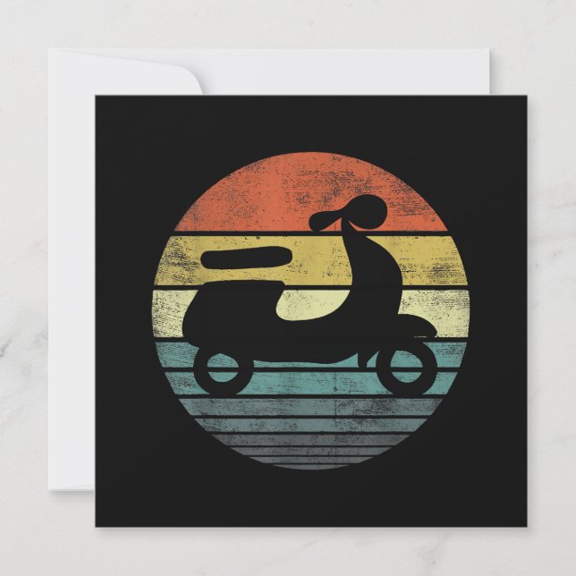 Scooter Driver Gift Funny Retro Classic Motorrad (Vorderseite)