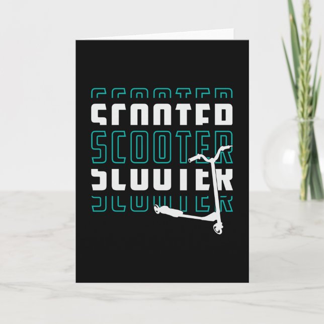 Scooter E-Scooter Escooter Vintag Funny Karte (Vorderseite)