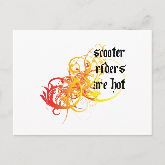 Scooter-Fahrer sind heiß Postkarte (Vorderseite)