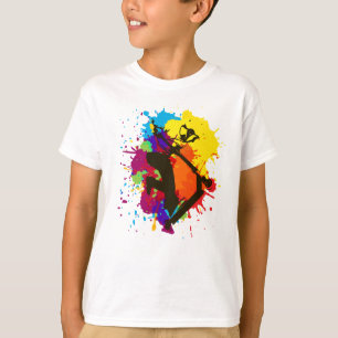 Scooter Freestyle farbenfroher Trick T-Shirt