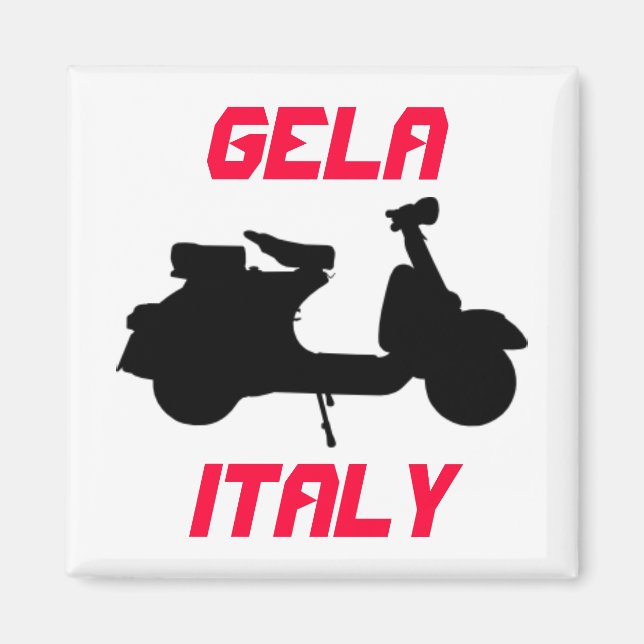 Scooter, Gela, Italien Magnet (Vorne)