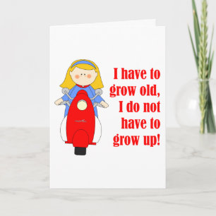 Scooter Girl Birthday Karte