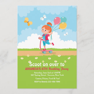 Scooter Girl Party Einladung