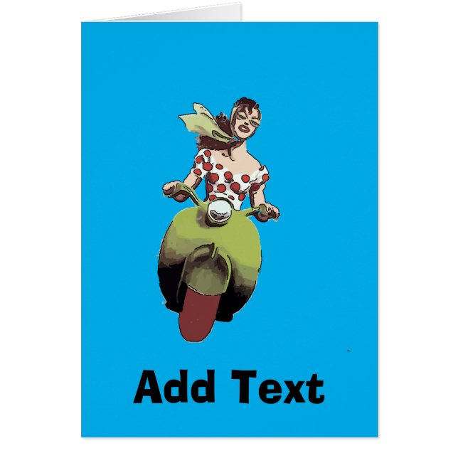 Scooter Girl, Text hinzufügen (Vorne)