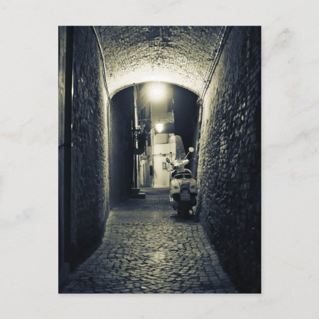 Scooter in Italien Postkarte (Vorderseite)