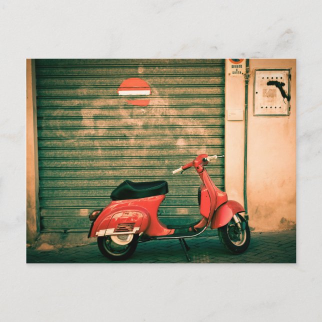 Scooter in Italien Postkarte (Vorderseite)