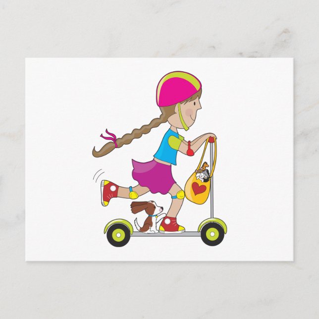 Scooter Kid Postkarte (Vorderseite)