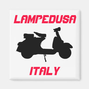 Scooter, Lampedusa, Italien Magnet