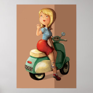 Scooter Mädchen Poster