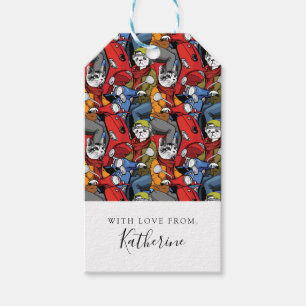 Scooter-Muster für Katzen und Hunde Name hinzufü Geschenkanhänger